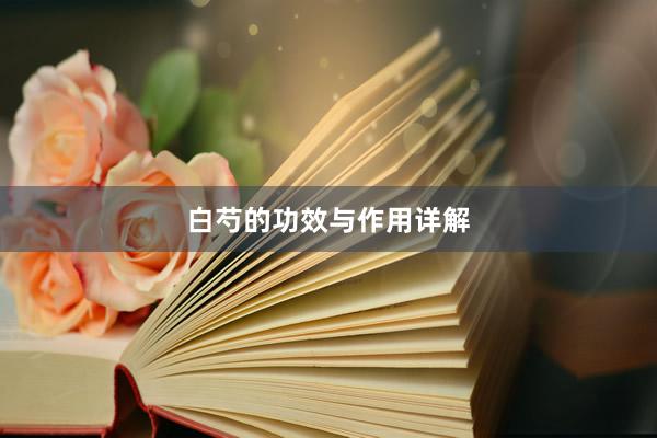 白芍的功效与作用详解