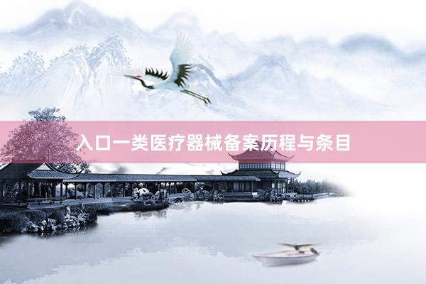 入口一类医疗器械备案历程与条目