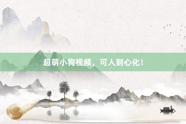 超萌小狗视频，可人到心化！